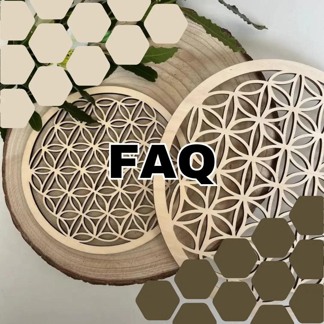 Plaques en bois de fleur de vie avec motifs gravés, parfaites pour apporter une énergie positive - FAQ Fleurs de Vie en Bois