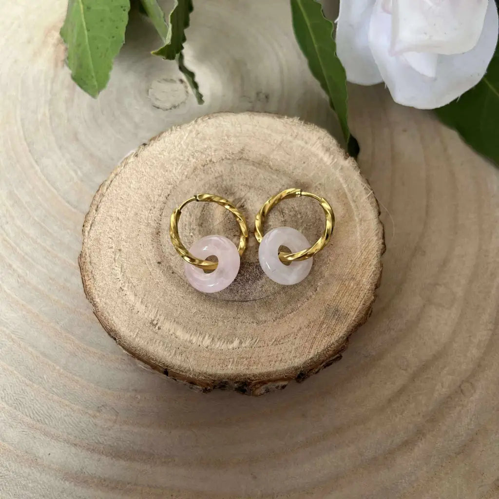 Boucles d’oreilles Donuts en Pierre Naturelle - boucles