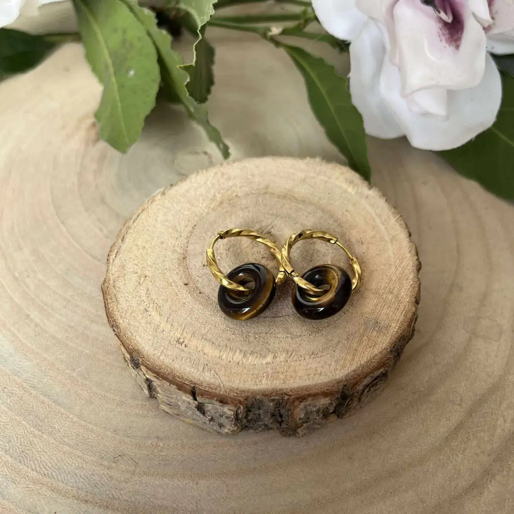 Boucles d’oreilles Donuts en Pierre Naturelle - boucles