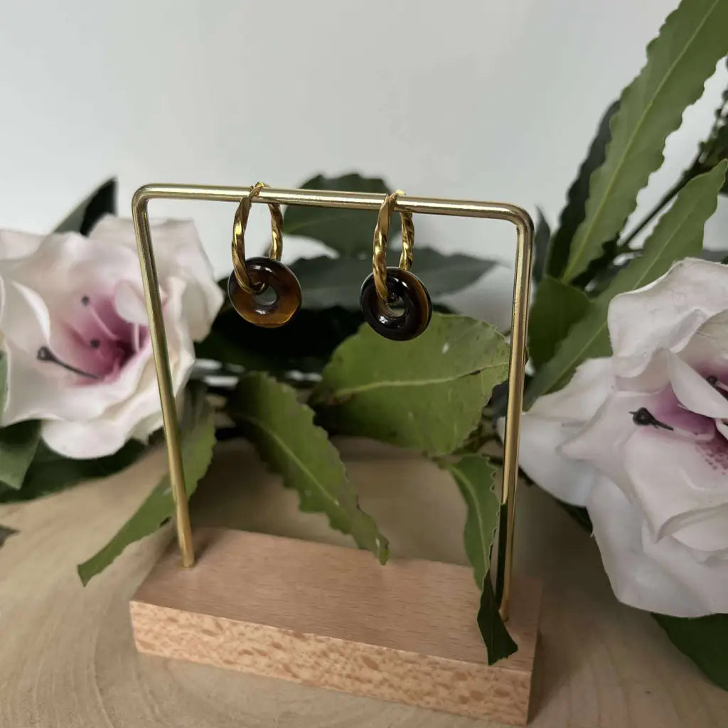 Boucles d’oreilles Donuts en Pierre Naturelle - Oeil