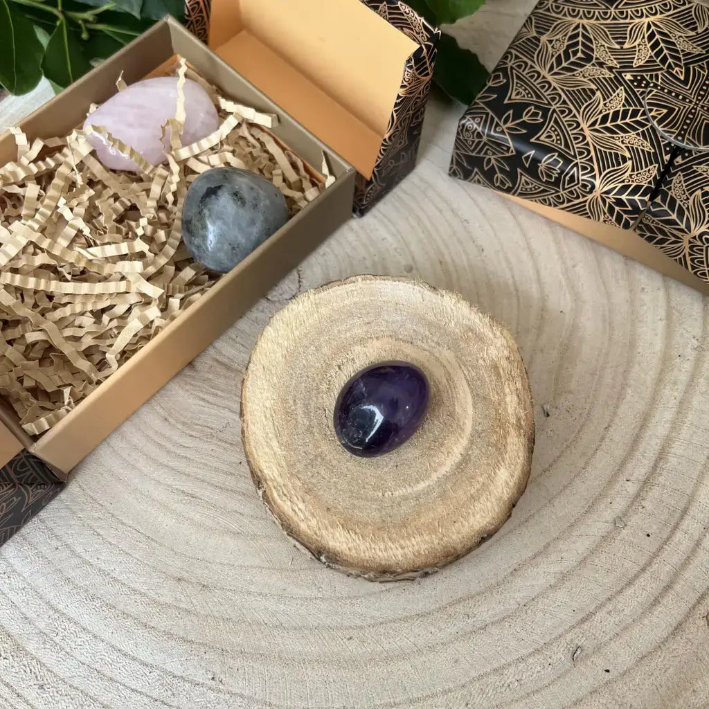 Box Confiance en Soi Pierres Naturelles d'Aura de Roche avec pierres polies pour enfant