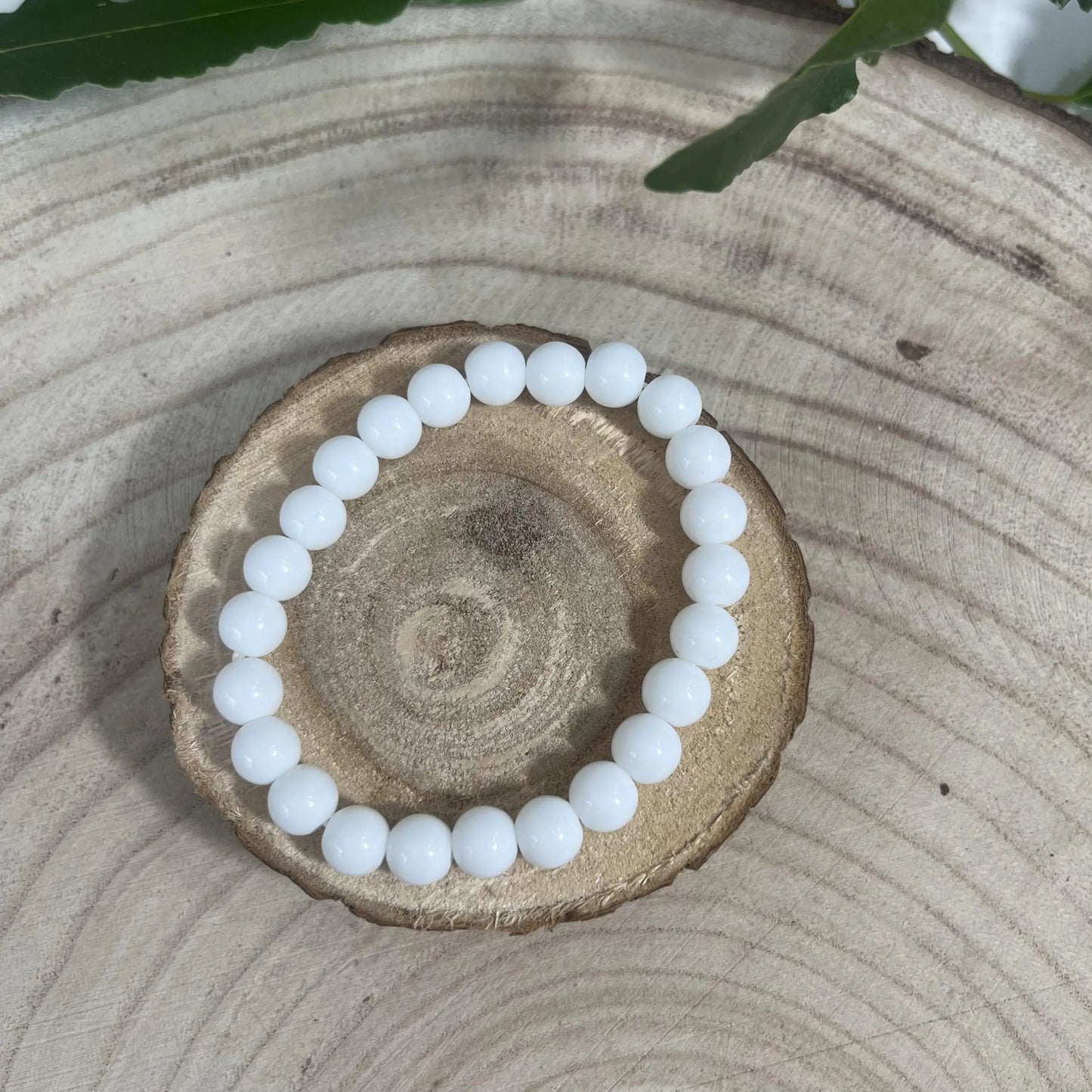 Bracelet en Agate Blanche: Équilibre et Sérénité - Bracelets