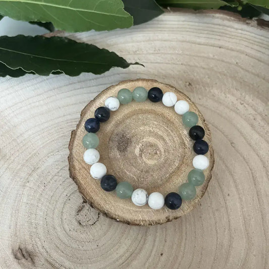 Bracelet Pierre pour Hypersensibilité en pierres naturelles, idéal pour apaiser les émotions