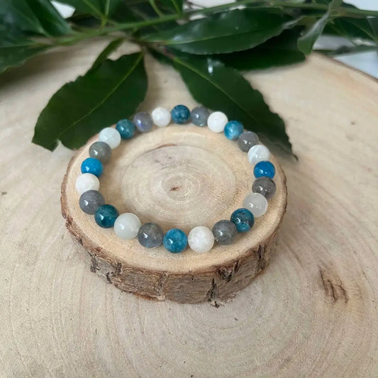Bracelet Signe Cancer: Pierre de Lune Labradorite