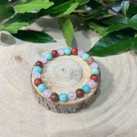 Bracelet Signe Capricorne avec pierres naturelles colorées pour l'harmonie et le bien-être