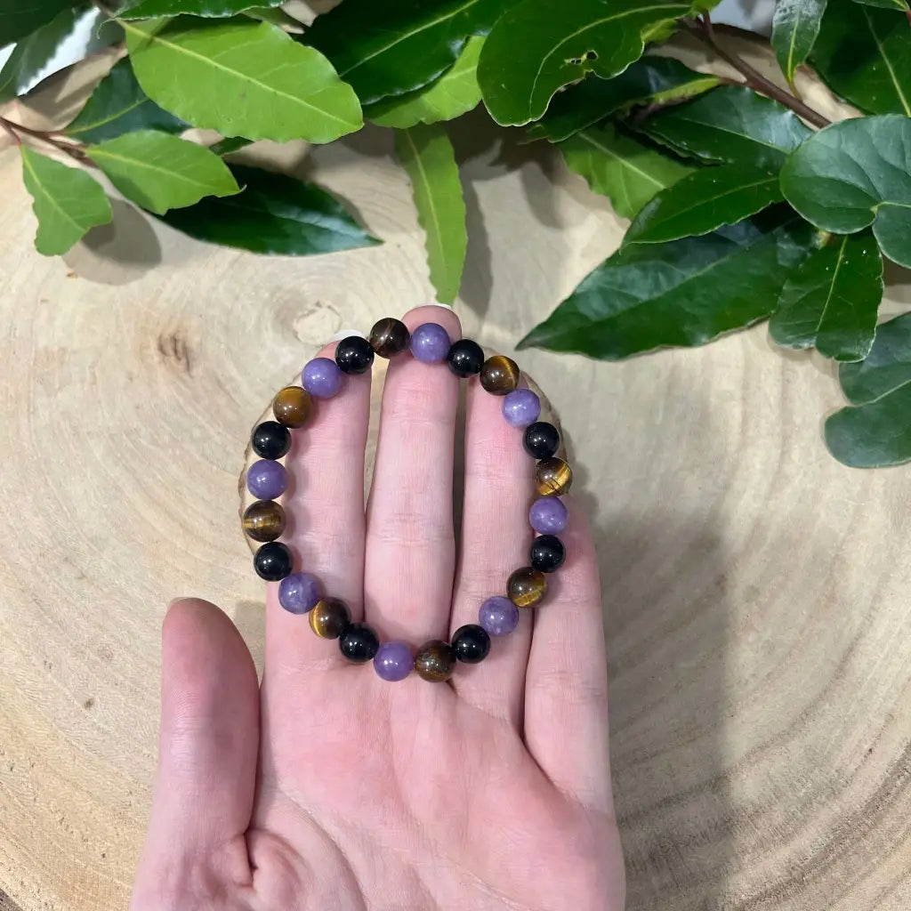 Bracelet Signe Scorpion: Oeil de Tigre Obsidienne