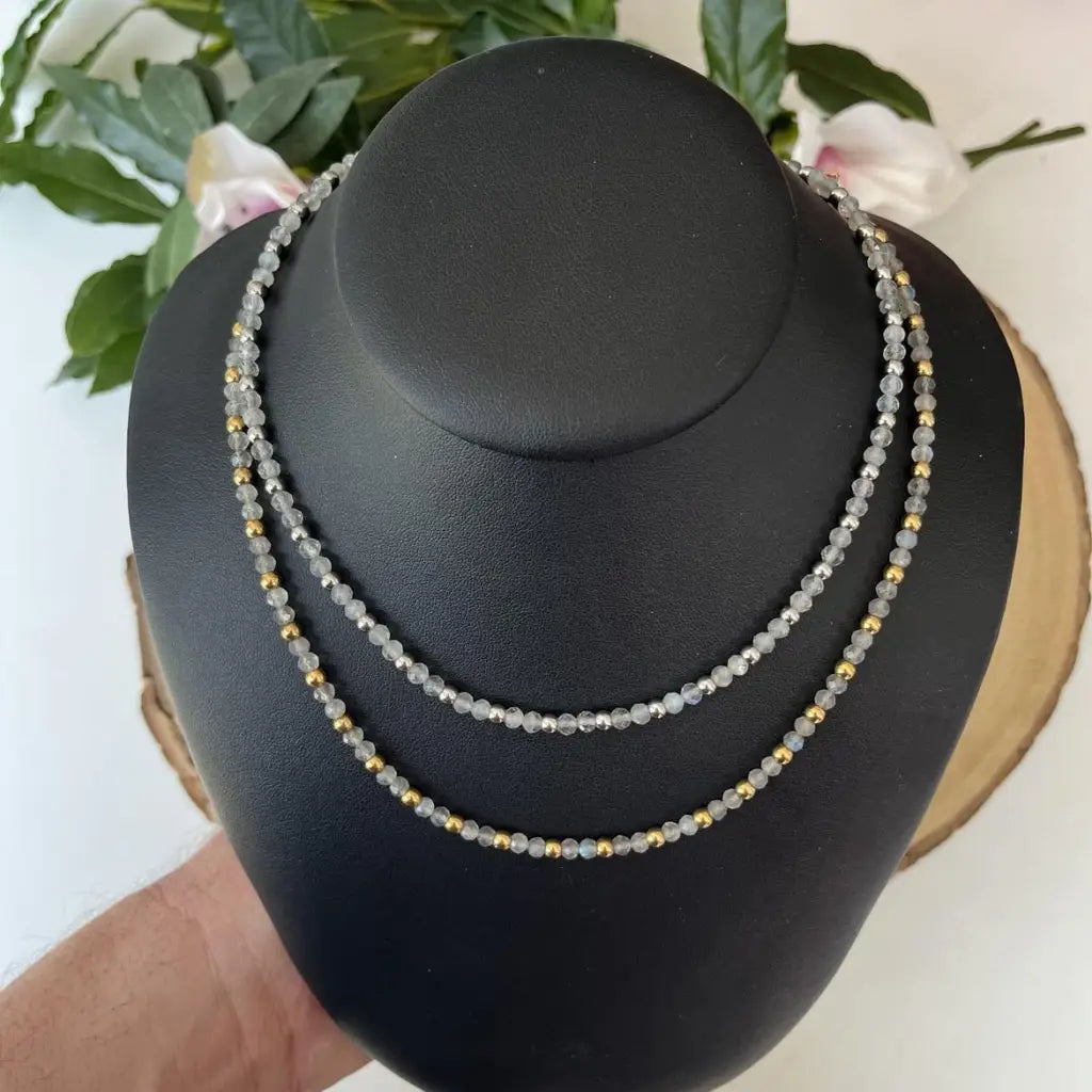 Collier Eden Labradorite - bijoux pierre naturelle et acier