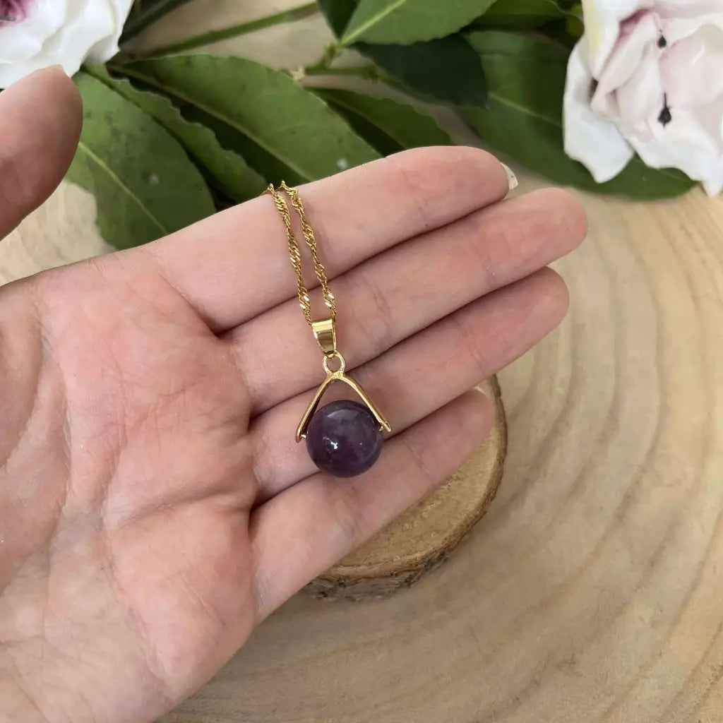 Collier Élégance en Pierre Naturelle - Collier acier