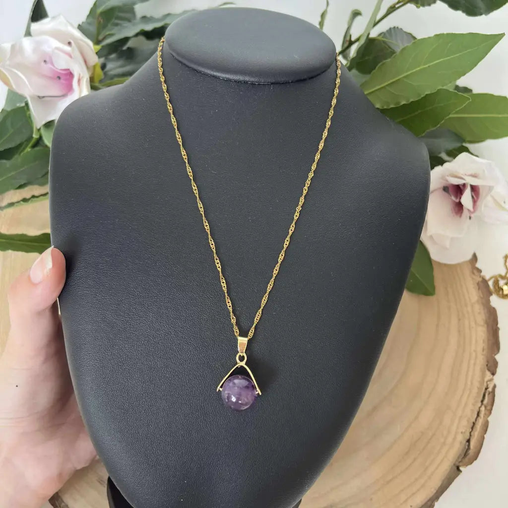 Collier Élégance en Pierre Naturelle - Améthyste - Collier