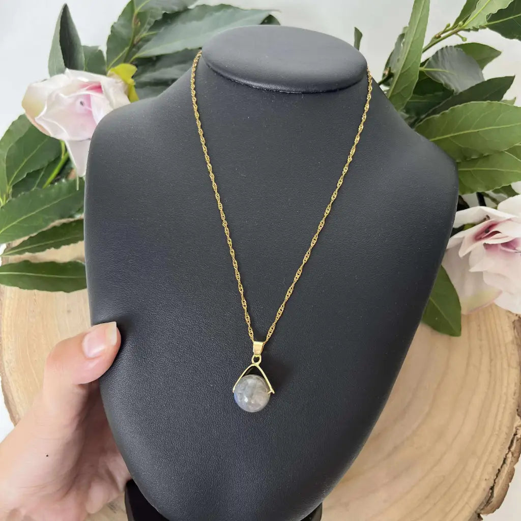 Collier Élégance en Pierre Naturelle - Labradorite