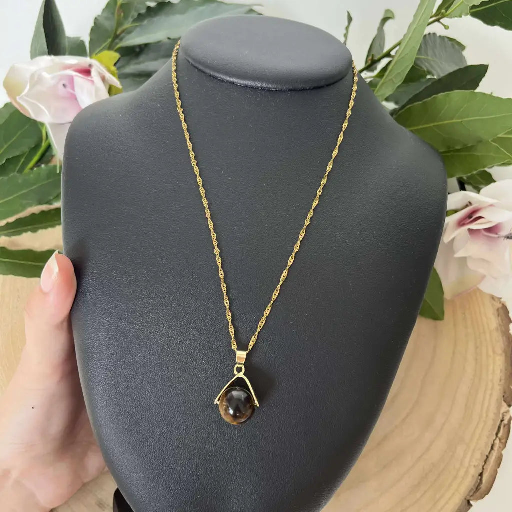 Collier Élégance en Pierre Naturelle - Oeil de Tigre