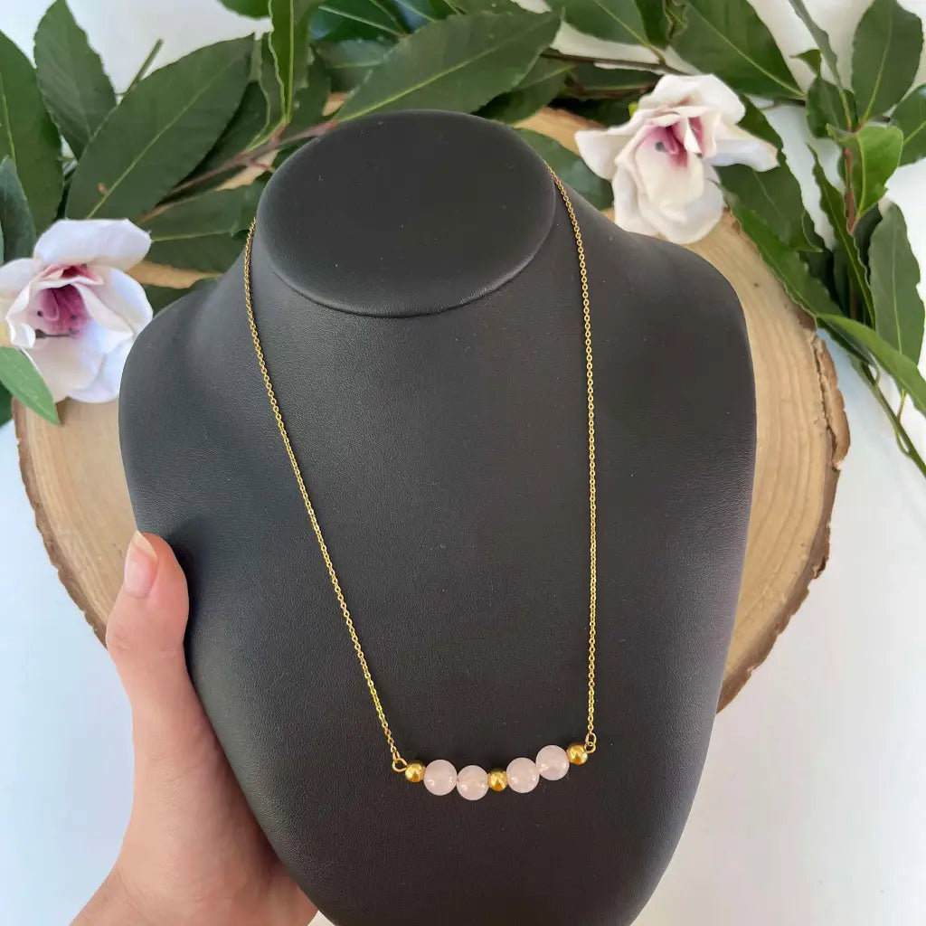 Collier Fusion Minérale - Collier acier inoxydable et perle