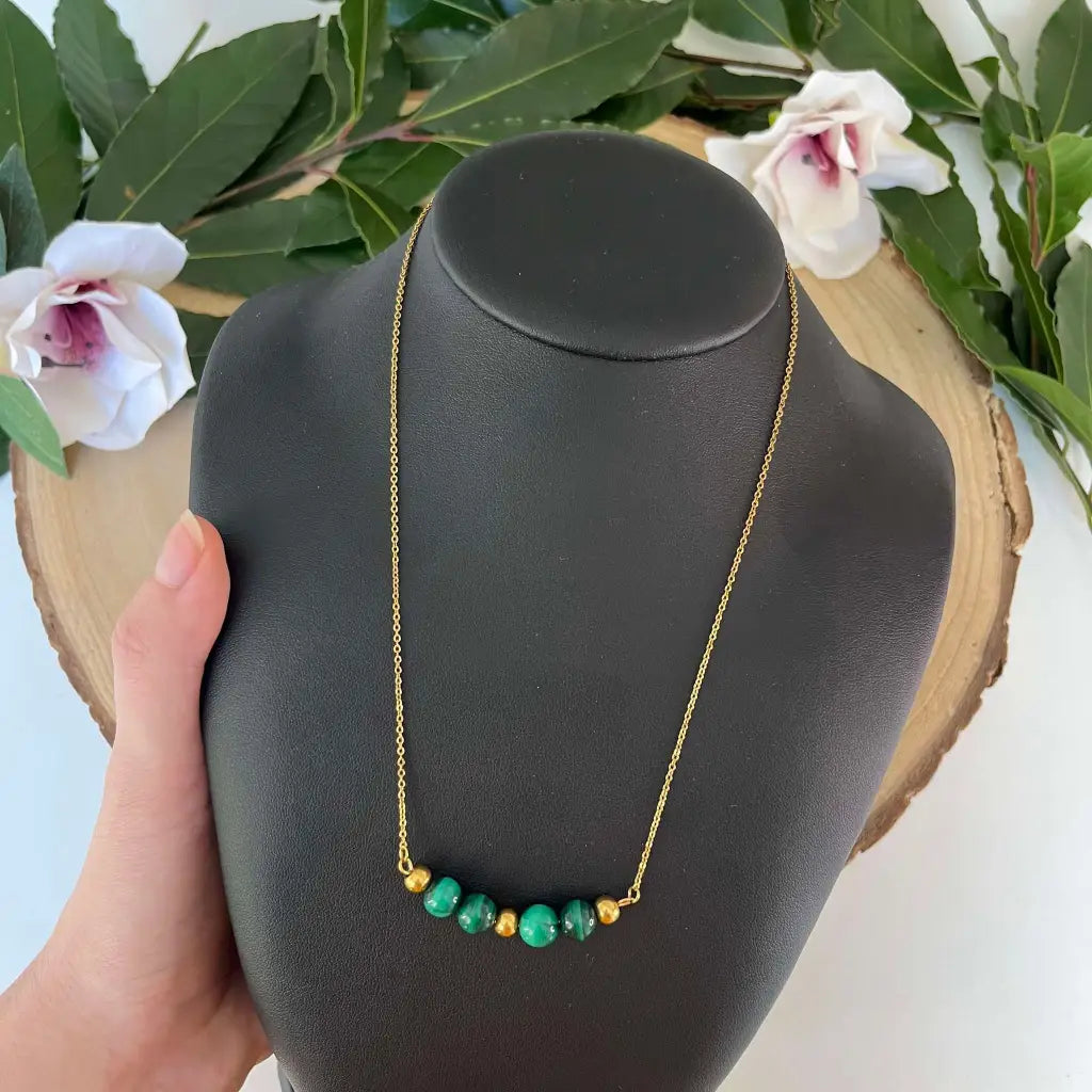 Collier Fusion Minérale - Collier acier inoxydable et perle