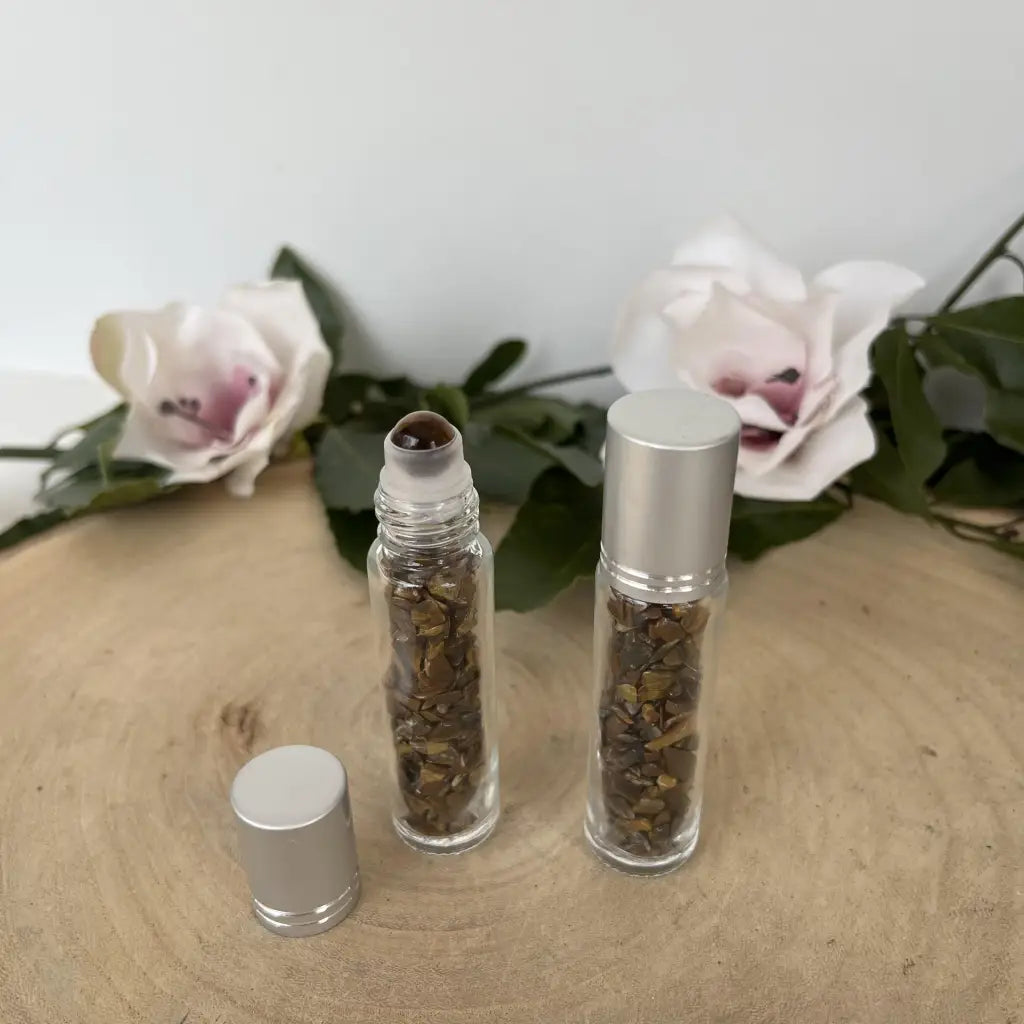 Flacon Roll-On en Œil de Tigre – 10 ml | Pierre Naturelle