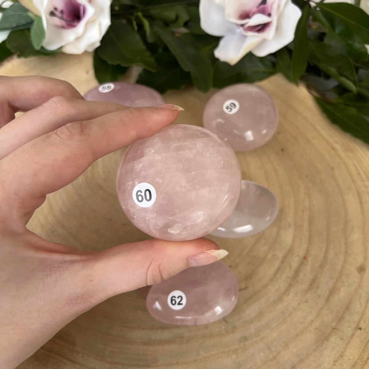 Galet en Quartz Rose – Pierre d’Amour et de Douceur - 60