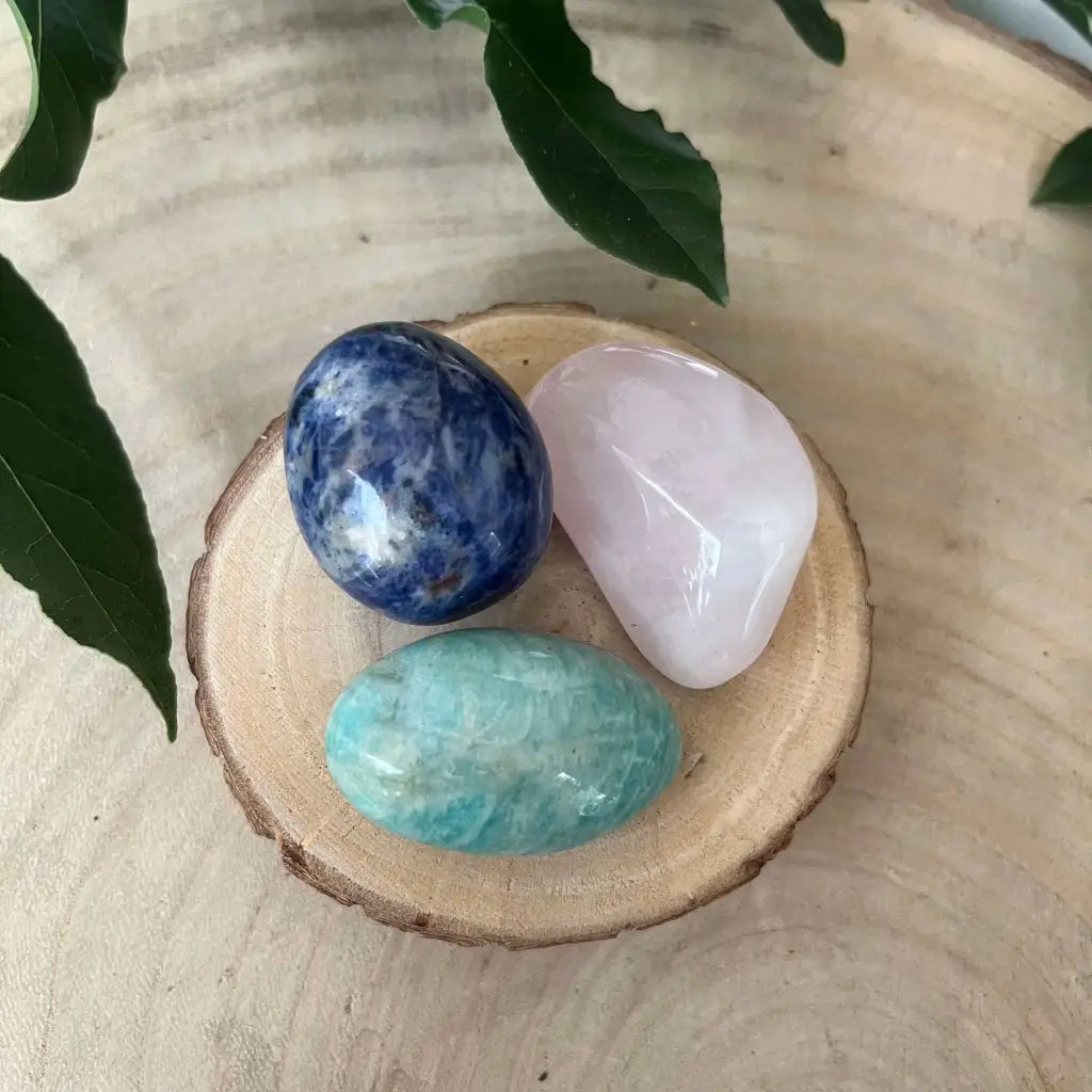 Kit 3 Pierres Naturelles Signe Astro Vierge - Pierre roulée