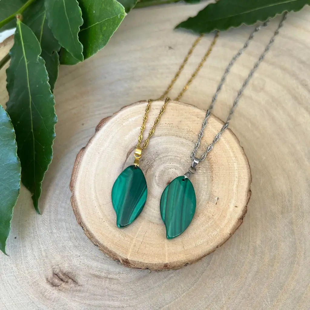 Pendentif en Malachite: Protection Énergétique - Or