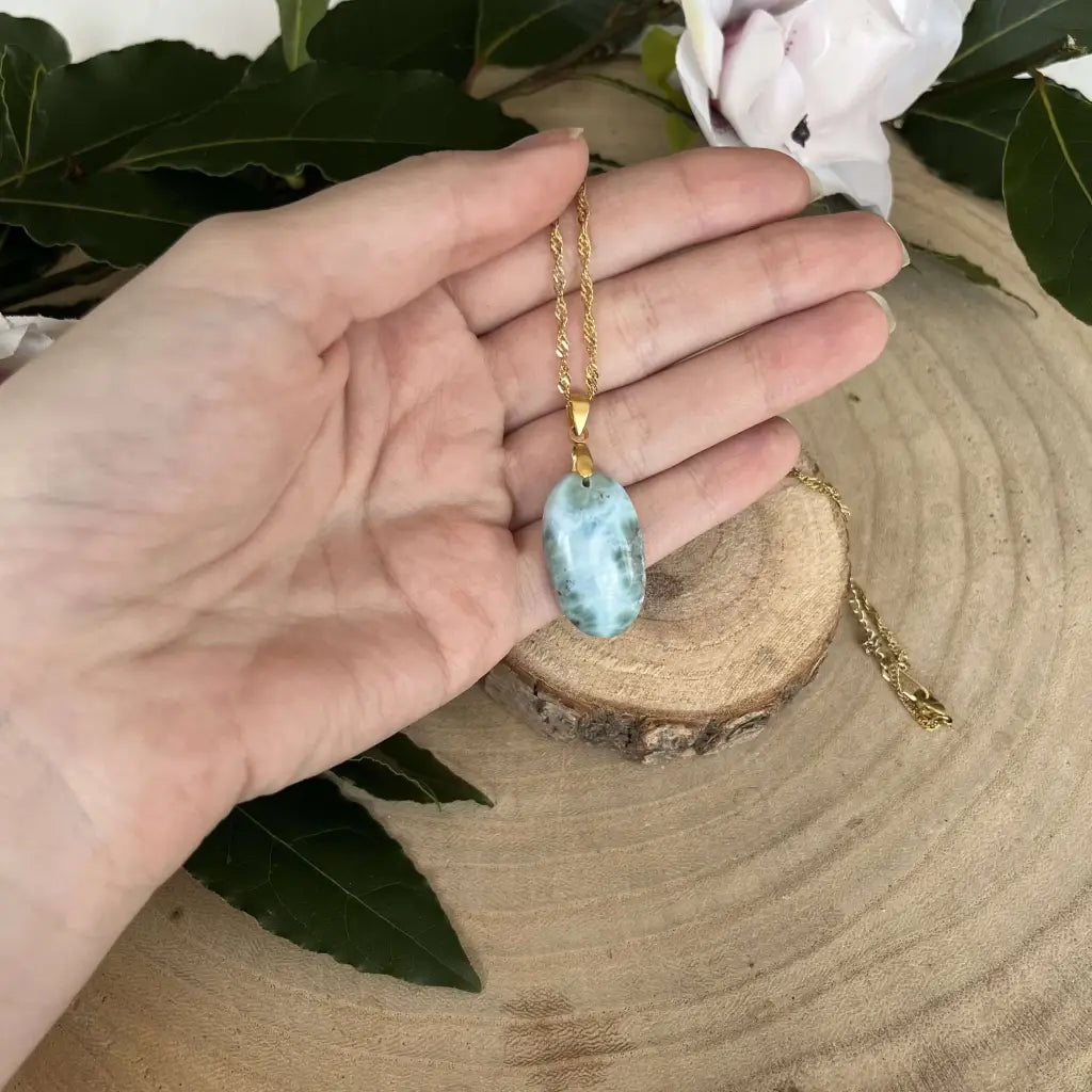 Pendentif Larimar - Collier pendentif