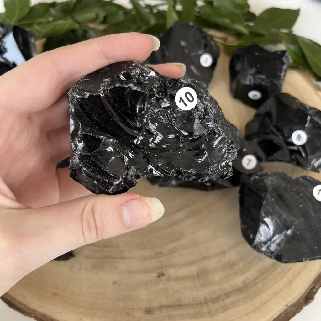 Pierre Obsidienne Noire Brute et Ses Pouvoirs - 10