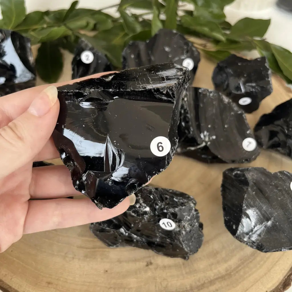 Pierre Obsidienne Noire Brute et Ses Pouvoirs - 6