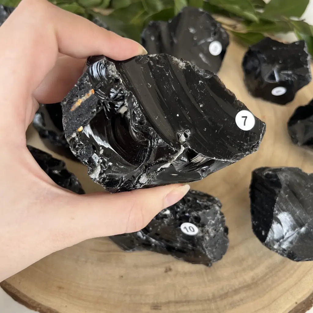 Pierre Obsidienne Noire Brute et Ses Pouvoirs - 7