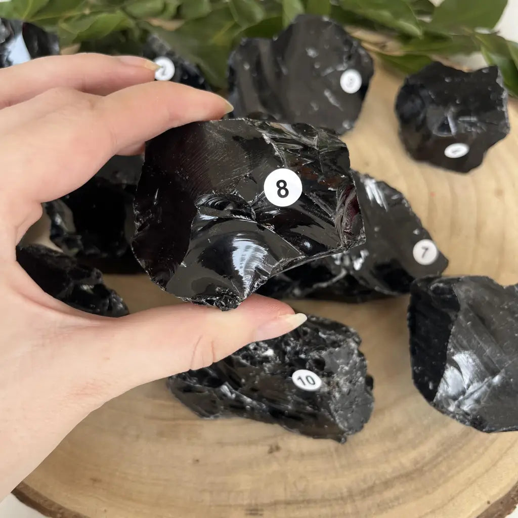 Pierre Obsidienne Noire Brute et Ses Pouvoirs - 8