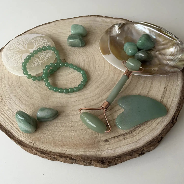 Bijoux et pierres en aventurine verte naturelle