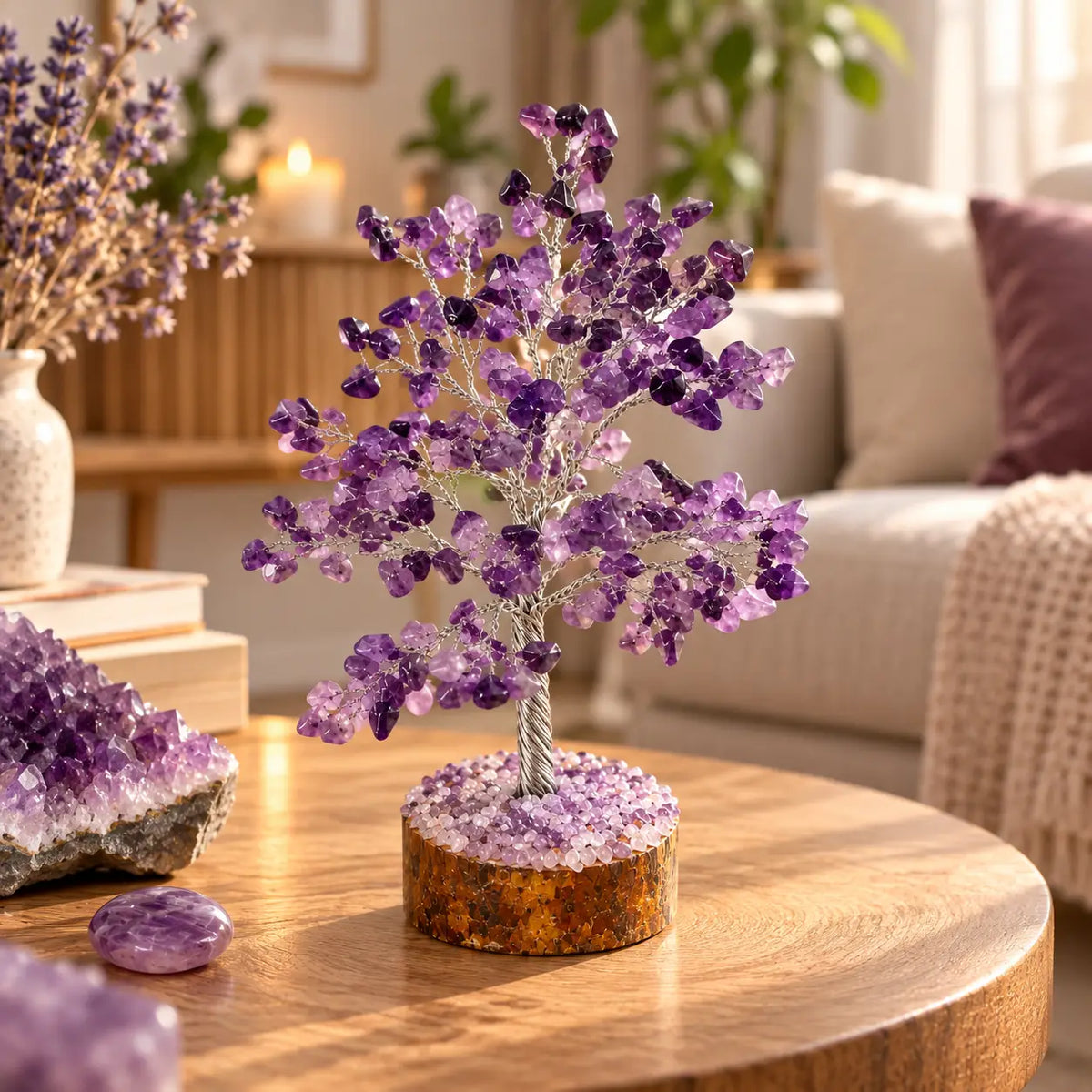 Arbre en Améthyste 20 cm – Pierres Naturelles Fait Main