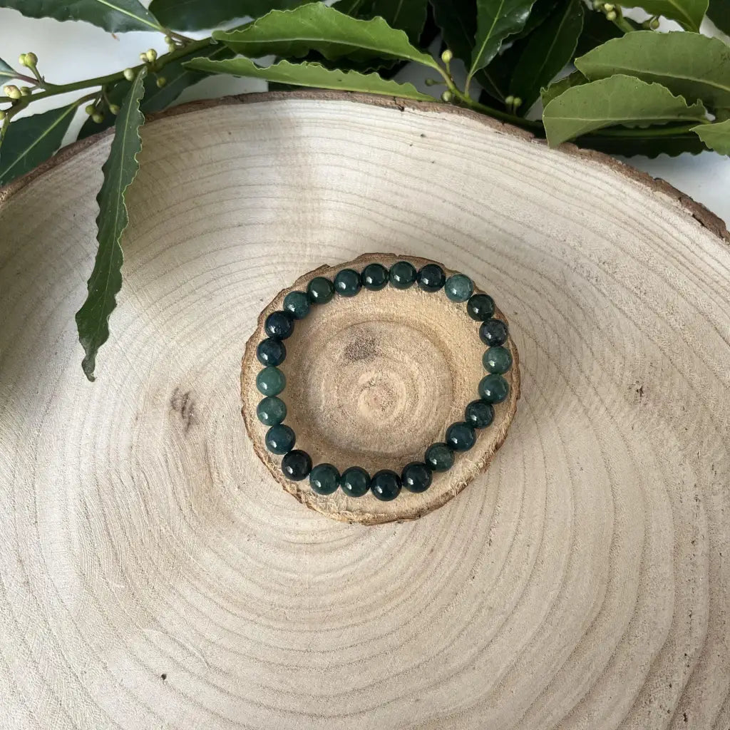 Bracelet Agate Mousse: Équilibre et la Vitalité - bracelet