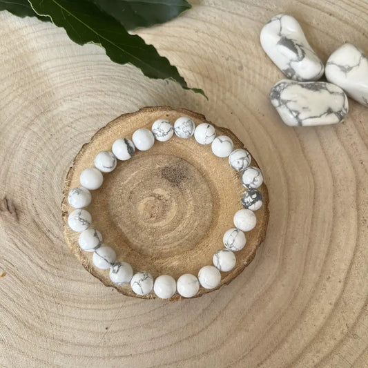 Bracelet Howlite Blanche: Pour la Sérénité Quotidienne -