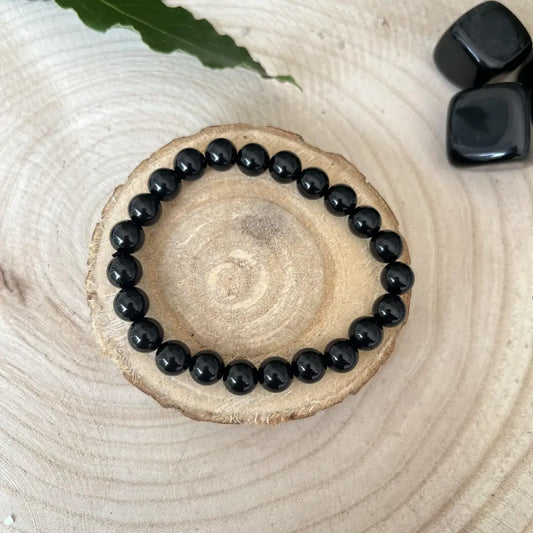 Bracelet Obsidienne Noire - Unique 18/19 cm - Bracelets