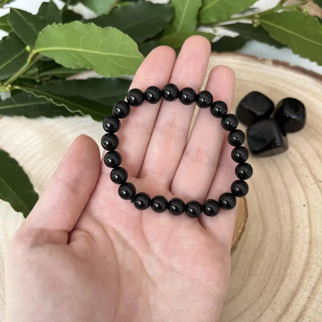 bracelet Obsidienne noire, pierre de protection