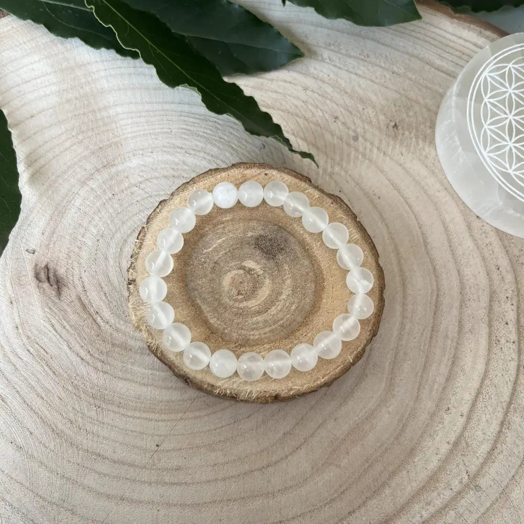 Bracelet Sélénite Naturelle et ses bienfaits - Unique 18/19