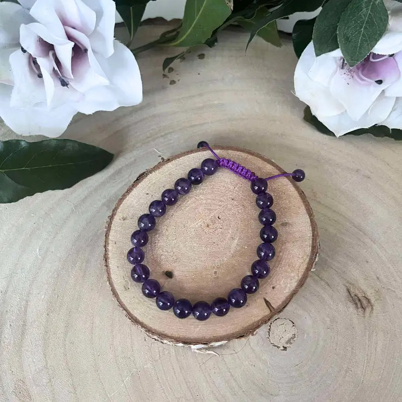 Bracelet Shambala Améthyste Réglable - bracelet pierre