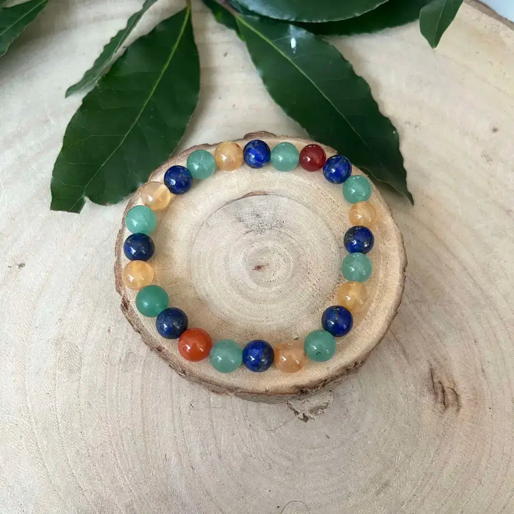 Bracelet Signe Sagittaire multi pierres avec des perles colorées, idéal pour un look élégant et spirituel