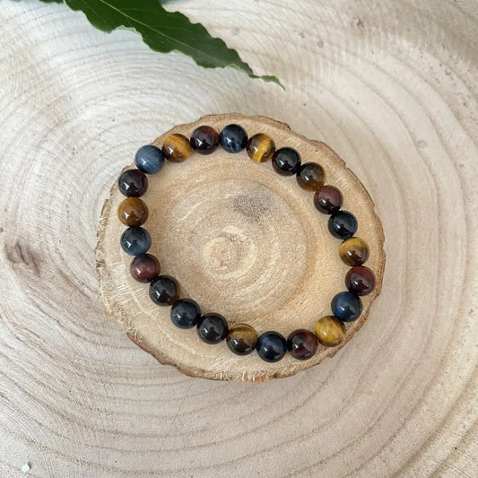 Bracelet Trois Yeux | Oeil de Tigre - Oeil de Taureau - Oiel