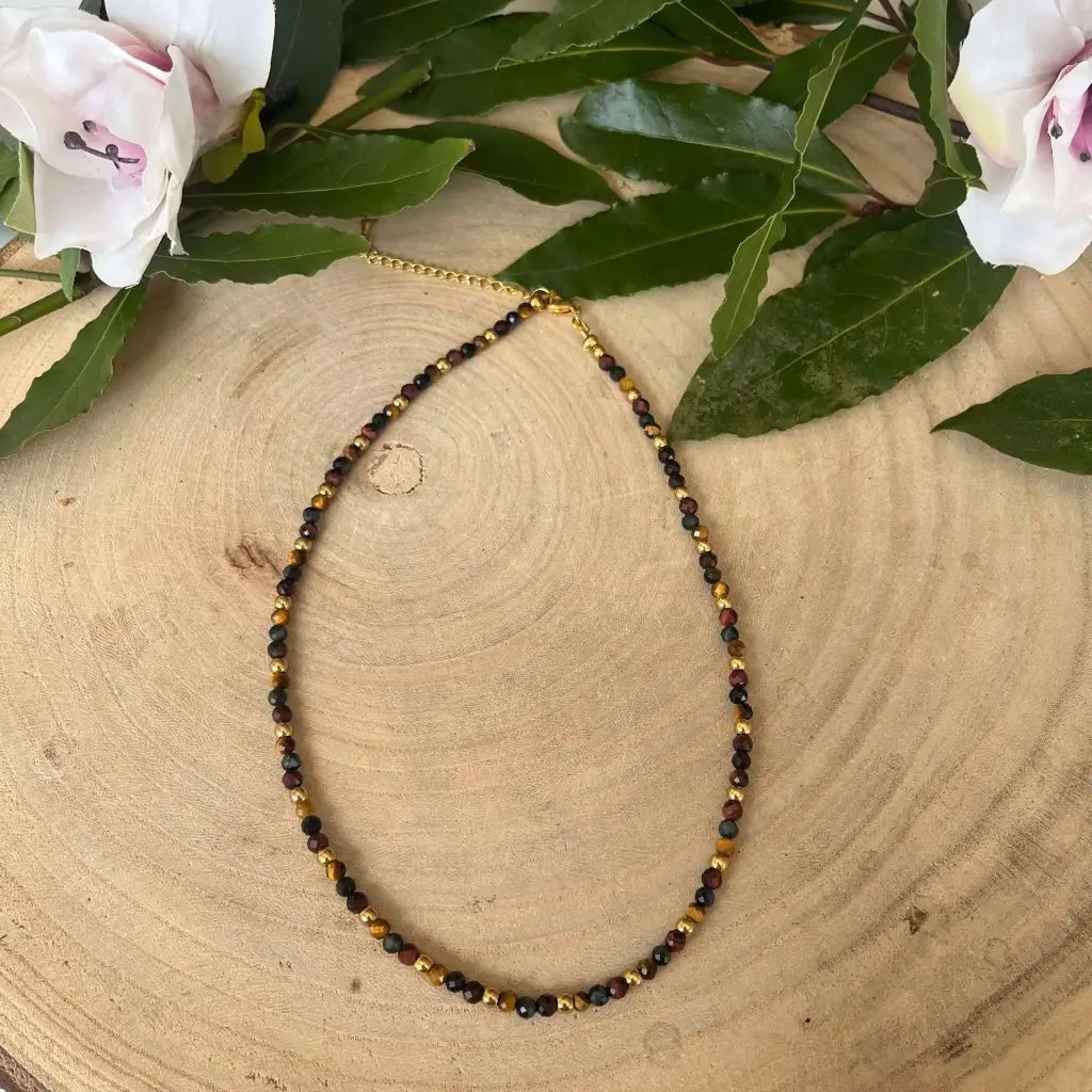 Collier Eden Trois Yeux - bijoux pierre naturelle et acier