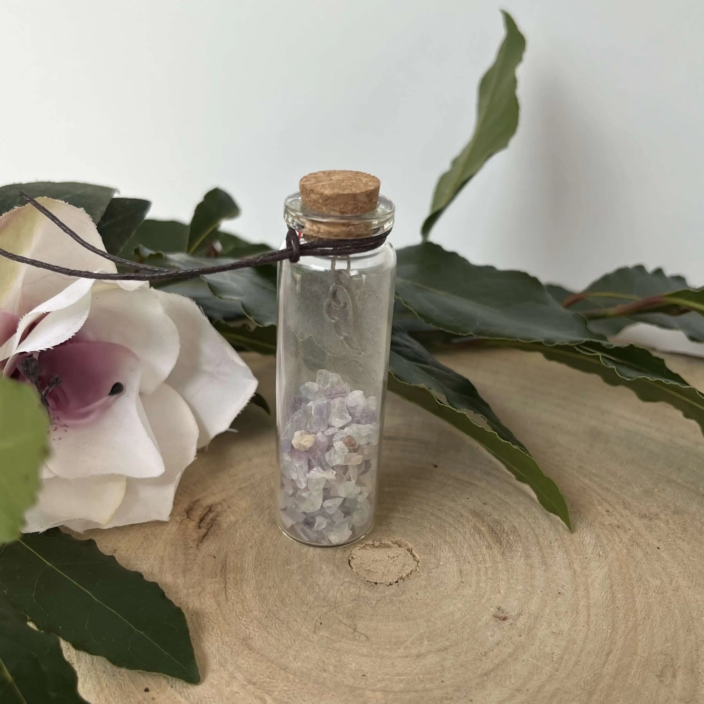 Fiole à Souhaits en Pierres Naturelles - Fluorine