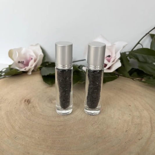 Flacon Roll-On en Obsidienne Noire – 10 ml | Pierre