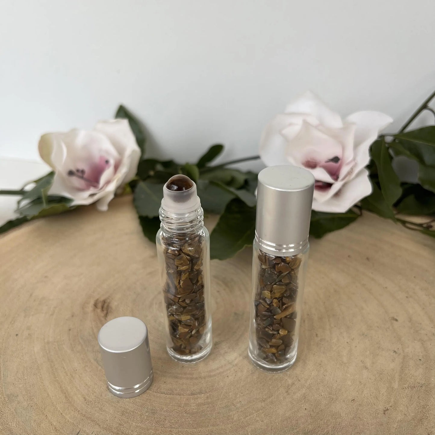Flacon Roll-On en Œil de Tigre – 10 ml | Pierre Naturelle