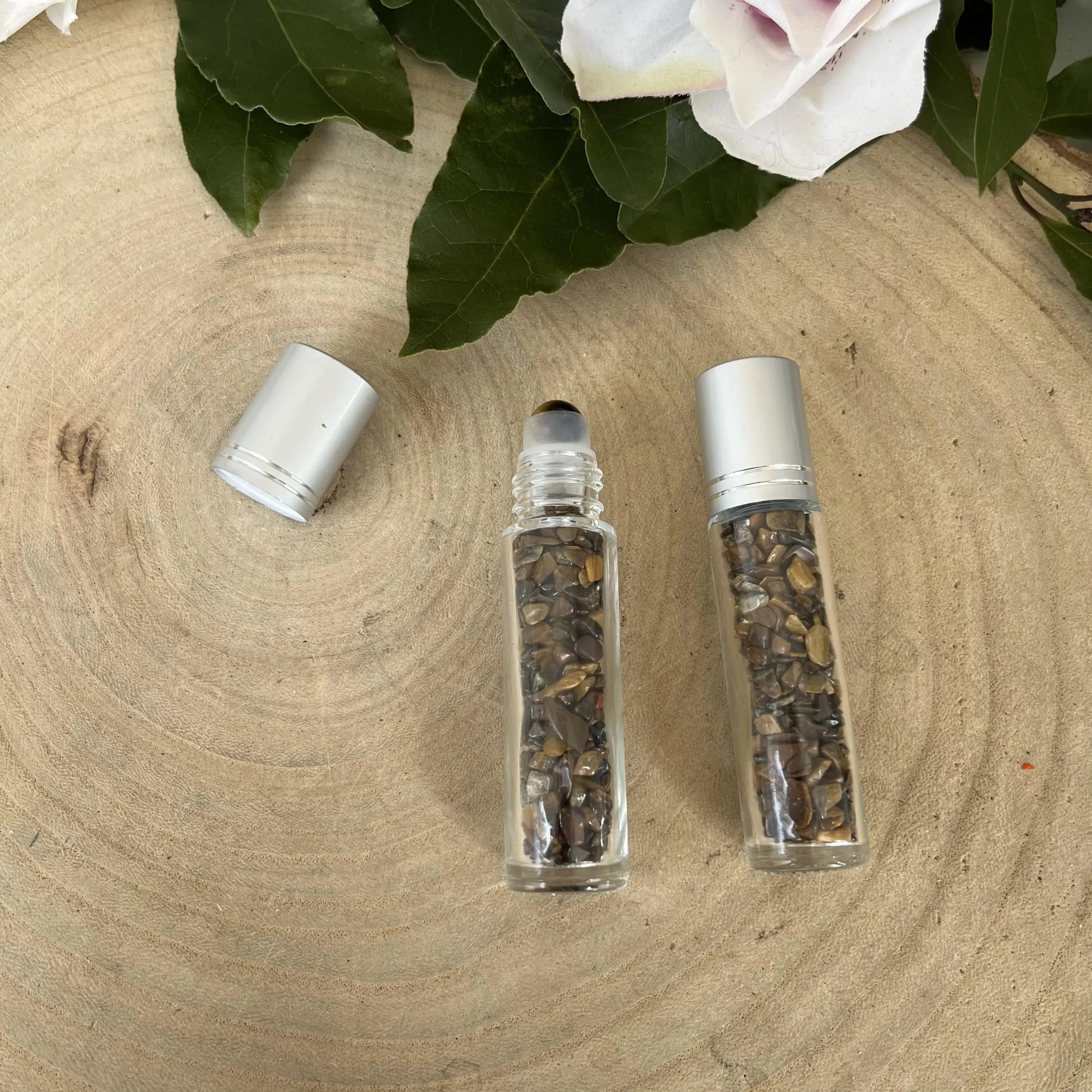 Flacon Roll-On en Œil de Tigre – 10 ml | Pierre Naturelle