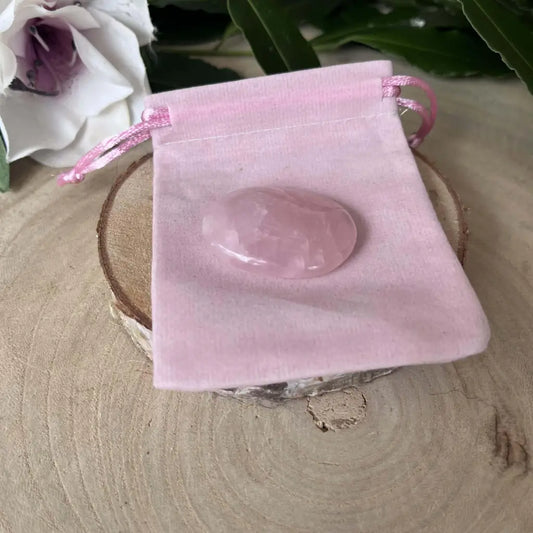 Galet de Pouce Quartz Rose Anti-Stress | Pierre Naturelle &