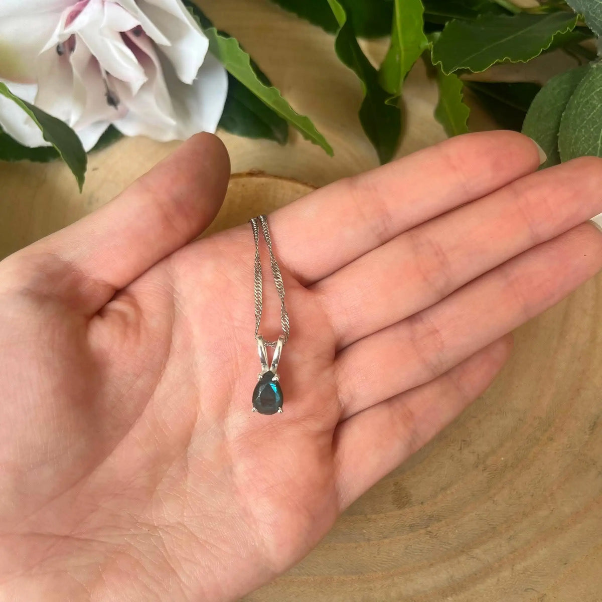 Pendentif Labradorite Facettée