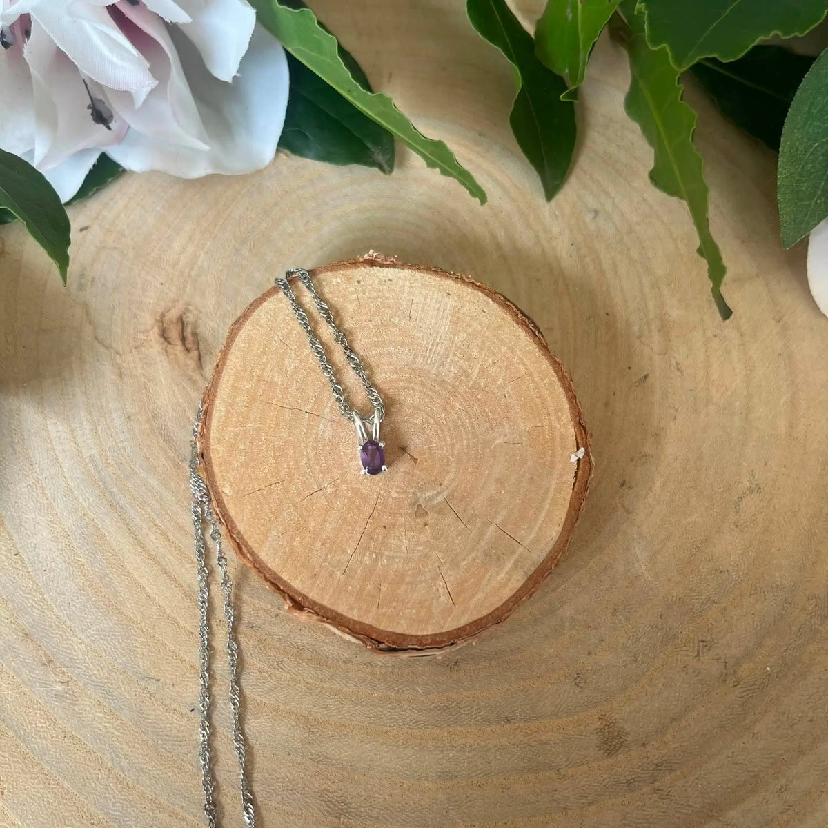 Pendentif Mini Améthyste Ovale