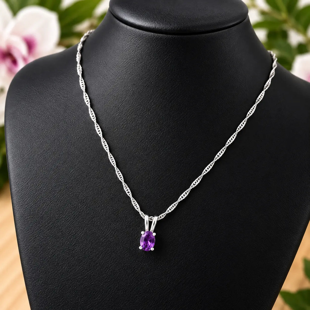 Pendentif Mini Améthyste Ovale