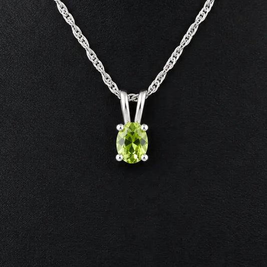 Pendentif Mini Cercle avec Pierre Péridot