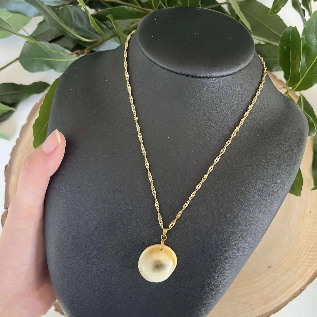 Pendentif Œil de Sainte Lucie Porte Bonheur - Collier