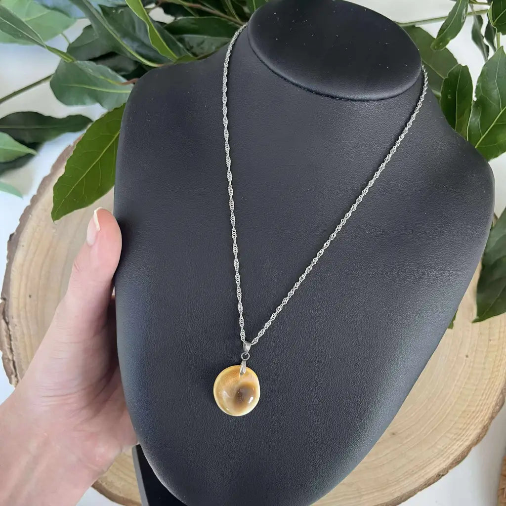 Pendentif Œil de Sainte Lucie Porte Bonheur - Collier