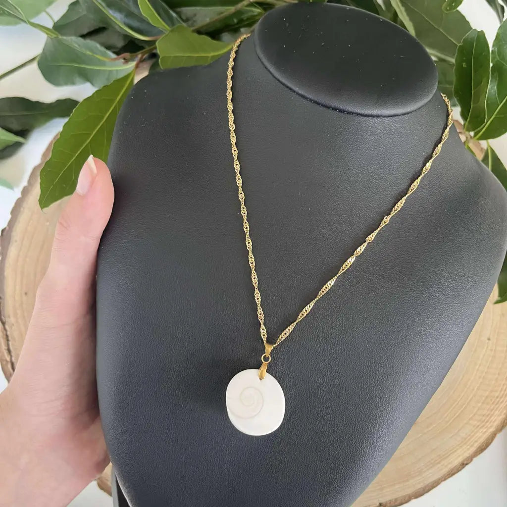 Pendentif Œil de Sainte Lucie Porte Bonheur - Or - Collier