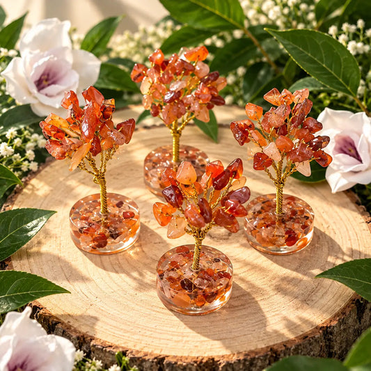 Petit arbre en Cornaline – Arbre décoratif en pierres naturelles